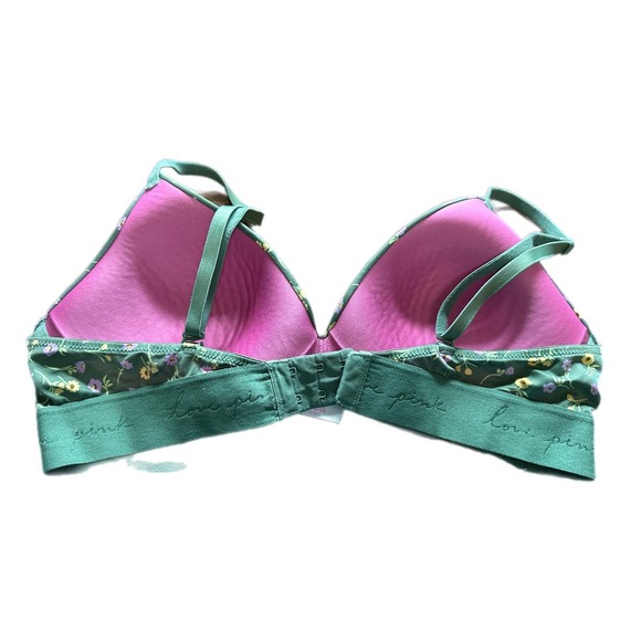 PINK Victoria's Secret Floral Wireless Lightly Lined Bra Bralette Small size 38B - Picture 8 of 8
